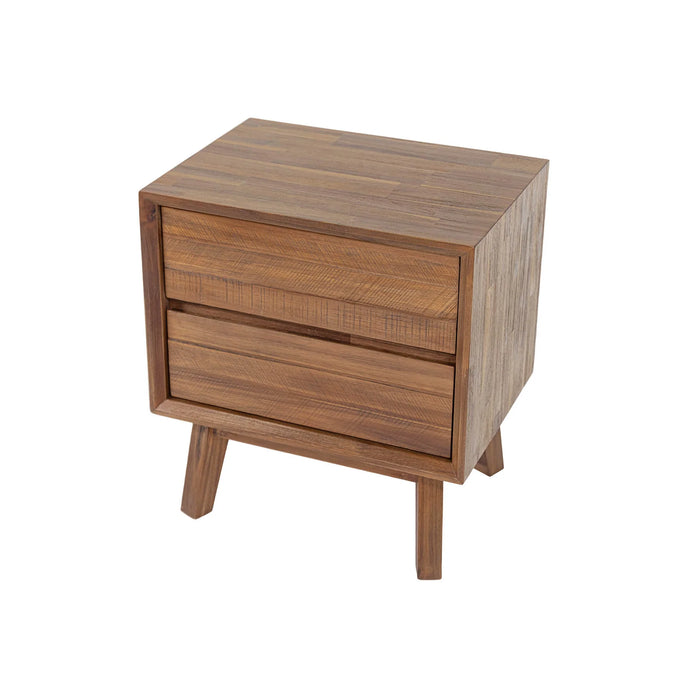 Gia 2 Drawer Nightstand - Pecan