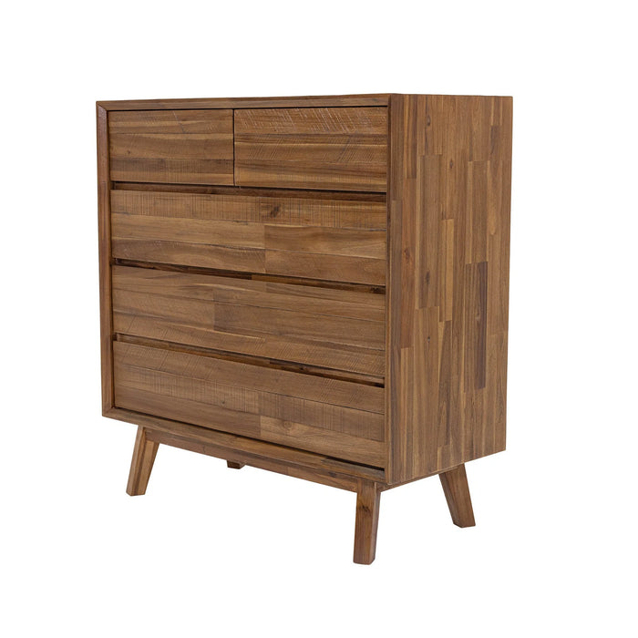 Gia Queen 5Pc. Bedroom Set - Pecan