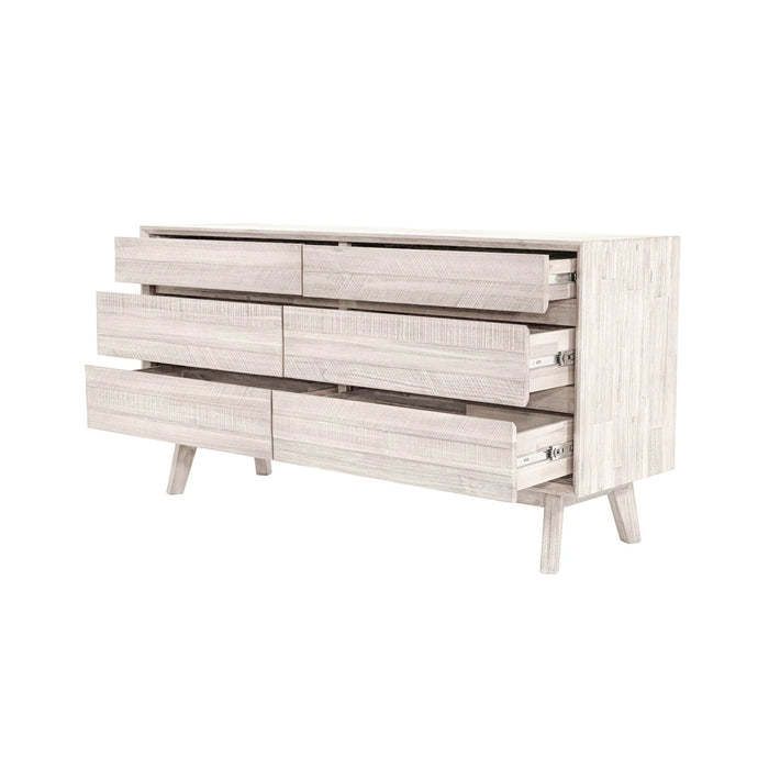 Gia 6 Drawer Dresser (White)