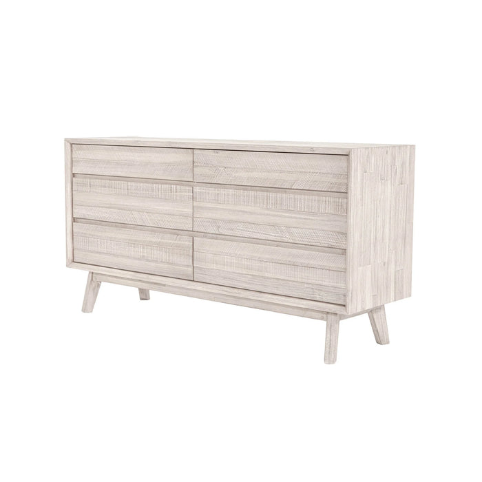 Gia 6 Drawer Dresser (White)