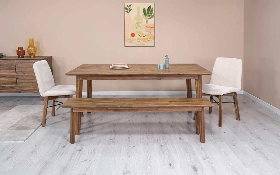 Gia Large Extension Dining Table - Pecan