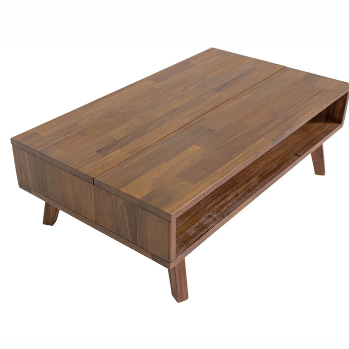 Gia Lift Top Coffee Table & 2 End Table Set - Pecan