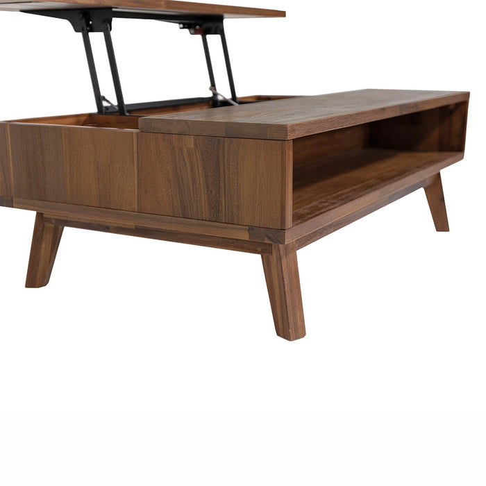 Gia Lift Top Coffee Table & 2 End Table Set - Pecan