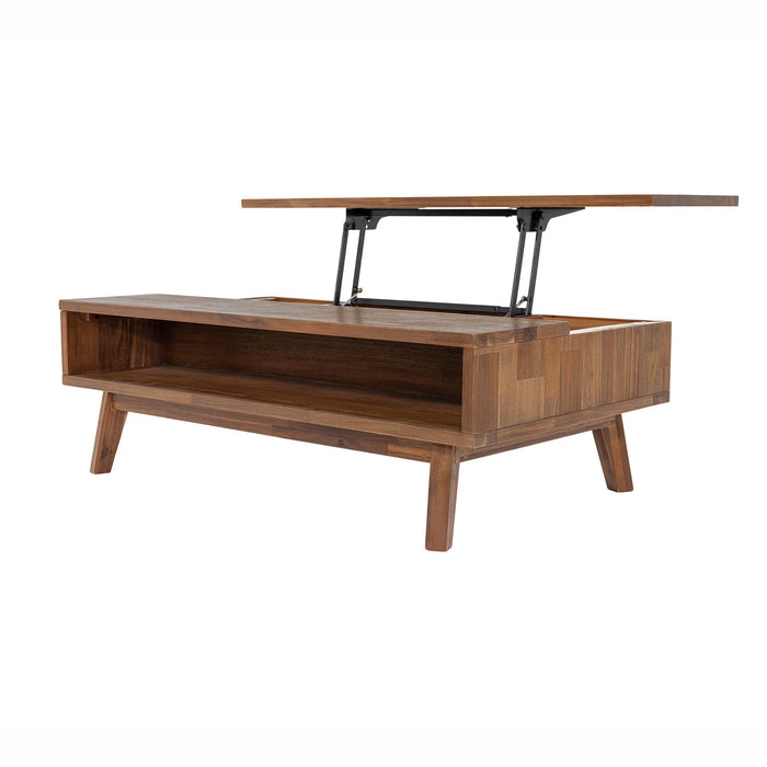 Gia Lift Top Coffee Table & 2 End Table Set - Pecan