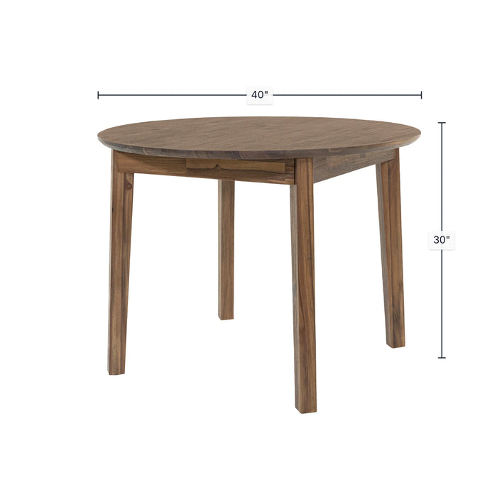 Gia Round Dining Table - Pecan