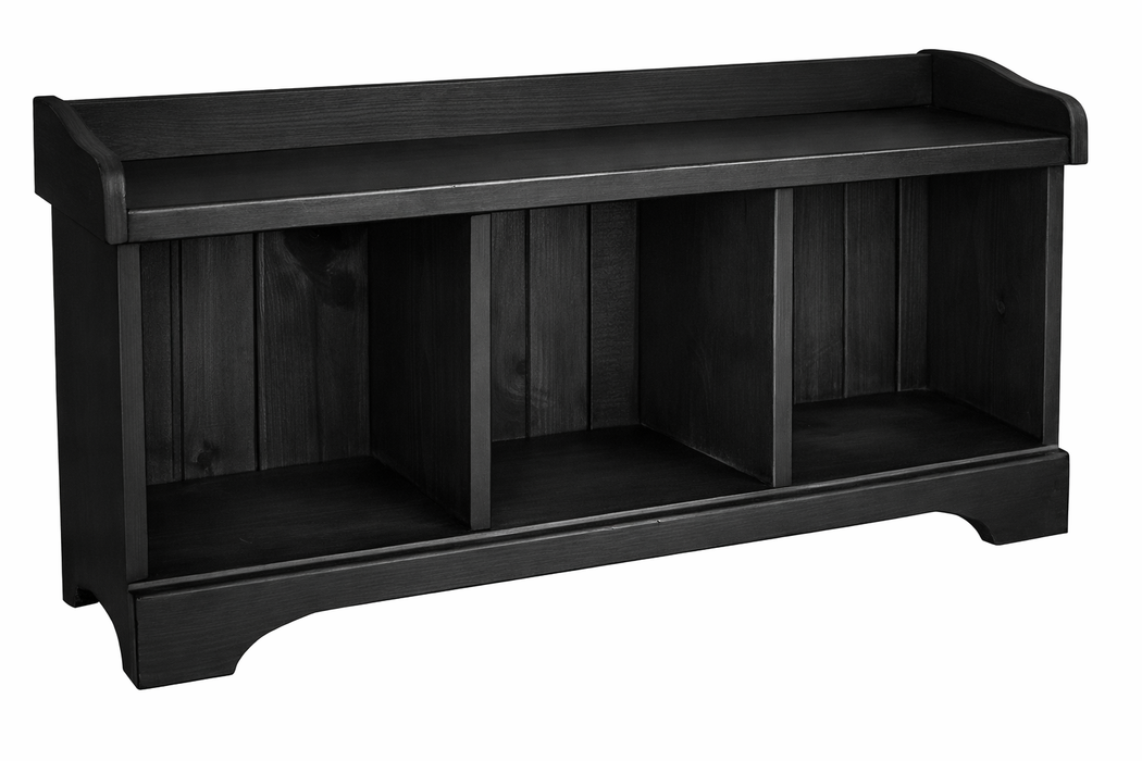 3-Cube Cubby Bench in Black
