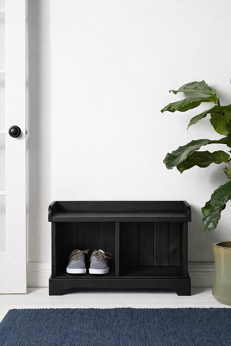 2-Cube Cubby Bench in Black