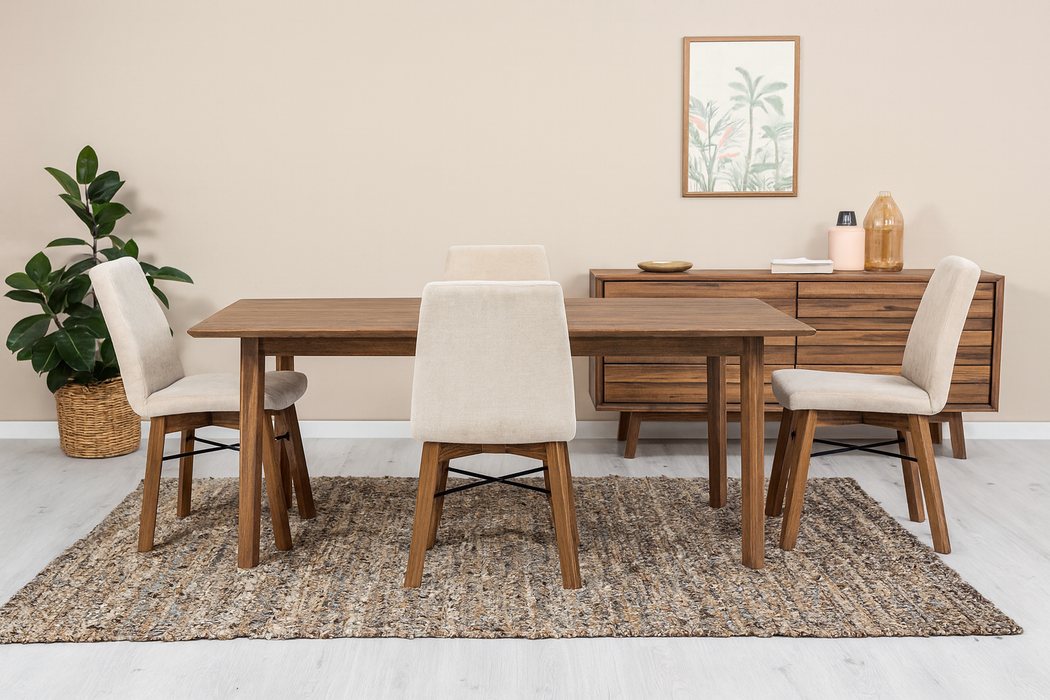 Gia Large Extension Dining Table - Pecan