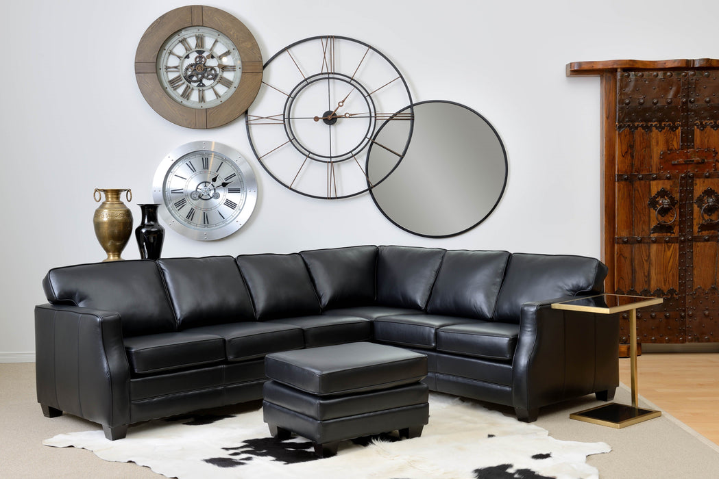 L9539 Leather Sectional w/Ottoman
