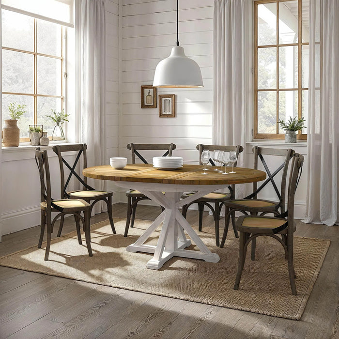 Provence Round Dining Table w/4 Dining Chairs