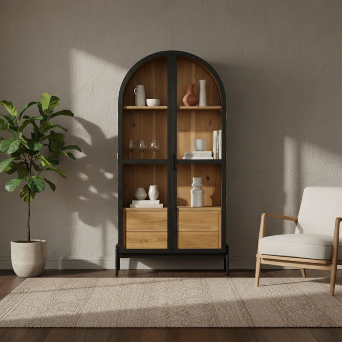 Remix Arch Cabinet - Antique Black