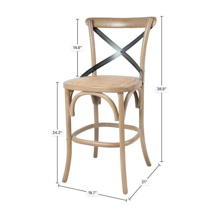 Cross Back Counter Stool