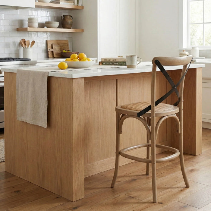 Cross Back Counter Stool