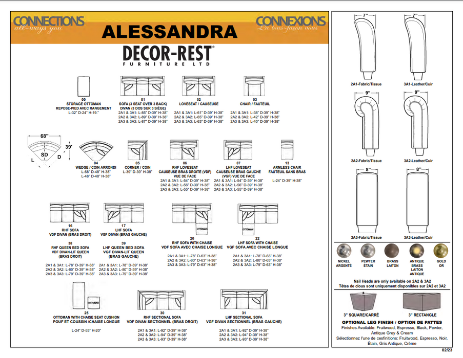 2A2 Alessandra Connections Sofa/Sectional Suite