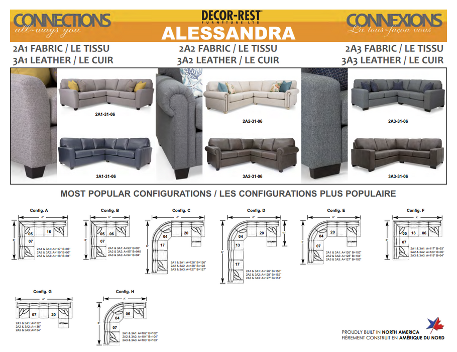 2A2 Alessandra Connections Sofa/Sectional Suite