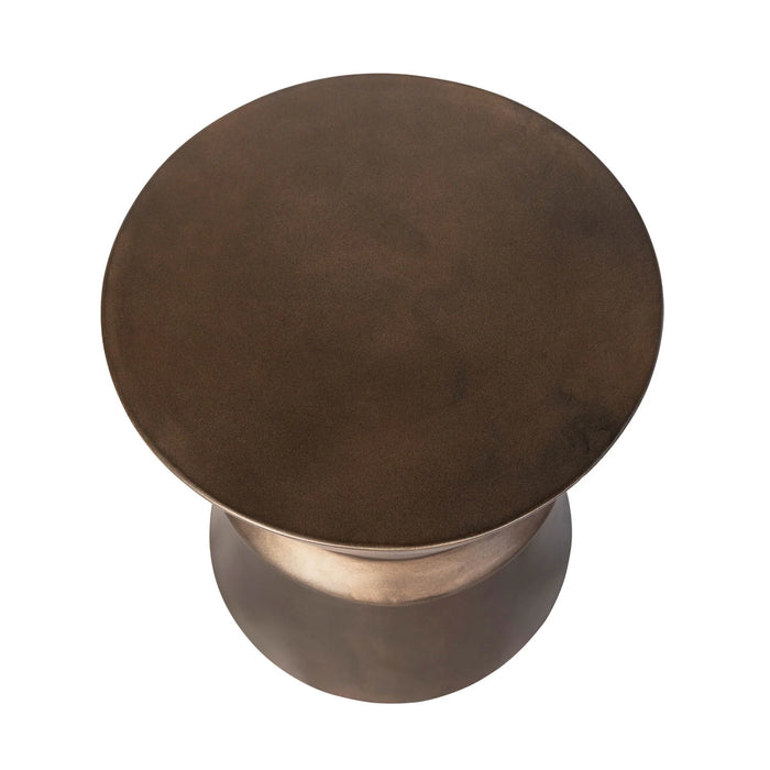 Concrete Hourglass Side Table -Bronze