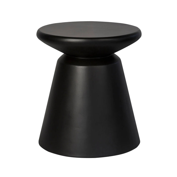 Concrete Mineral Side Table/Stool - Black