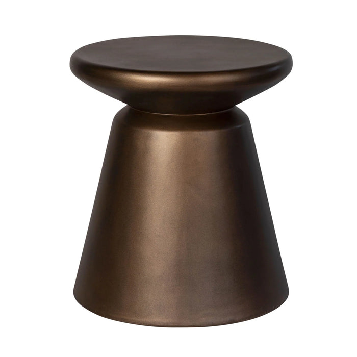 Concrete Mineral Side Table/Stool - Bronze