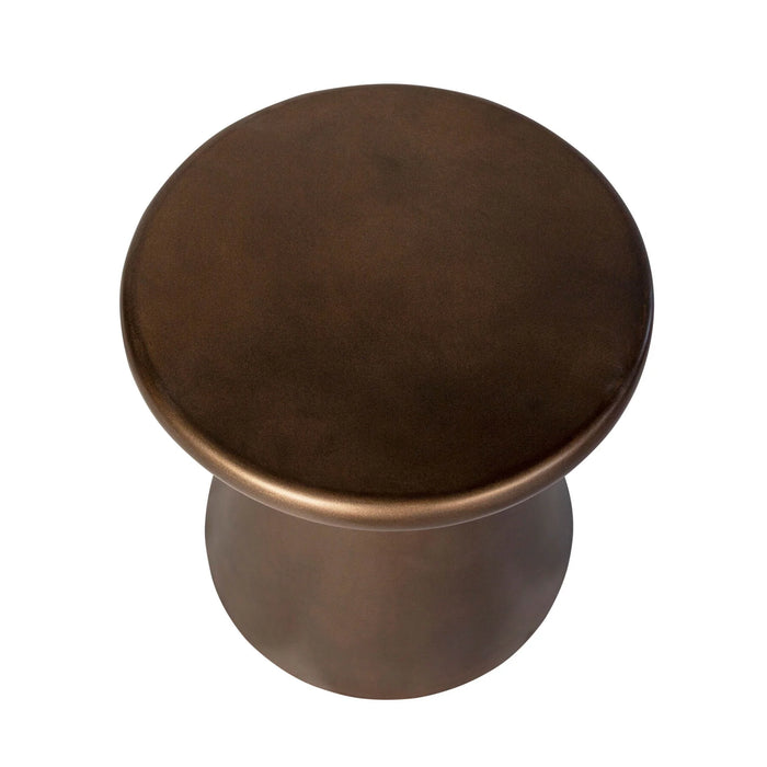 Concrete Mineral Side Table/Stool - Bronze
