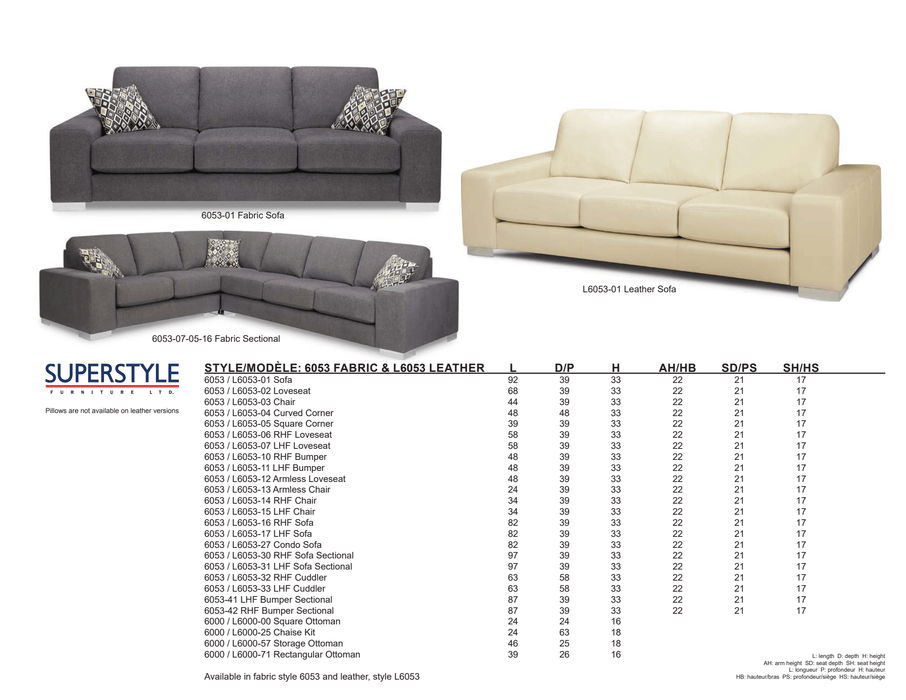 6053 Sofa/Sectional Suite