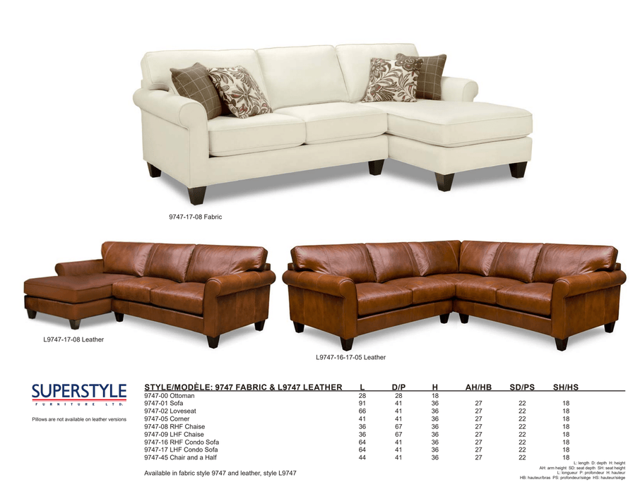 9747 Sofa/Sectional Suite