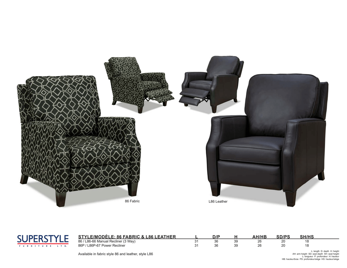 86 Recliner Chair — Osmond's Furniture