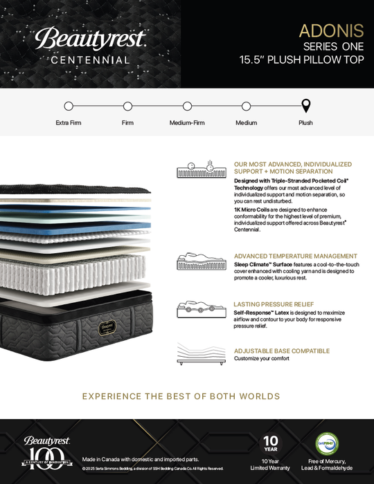 60" Queen "Adonis" PT PLUSH Mattress