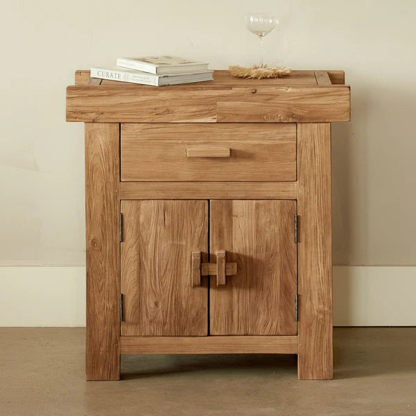 Extra Rustic Teak 1 Drawer Sideboard
