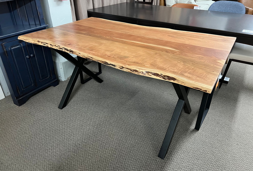 Freeform wood dining table deals