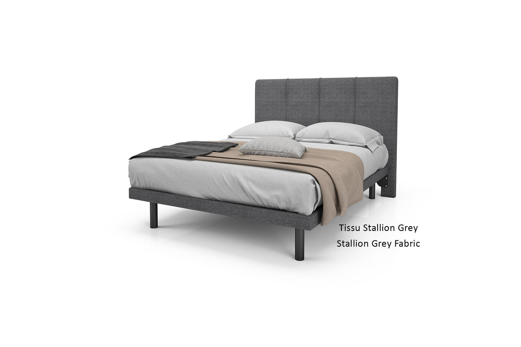 80" King Lucas Upholstered Bed w/Reflexx Platform (Grey)