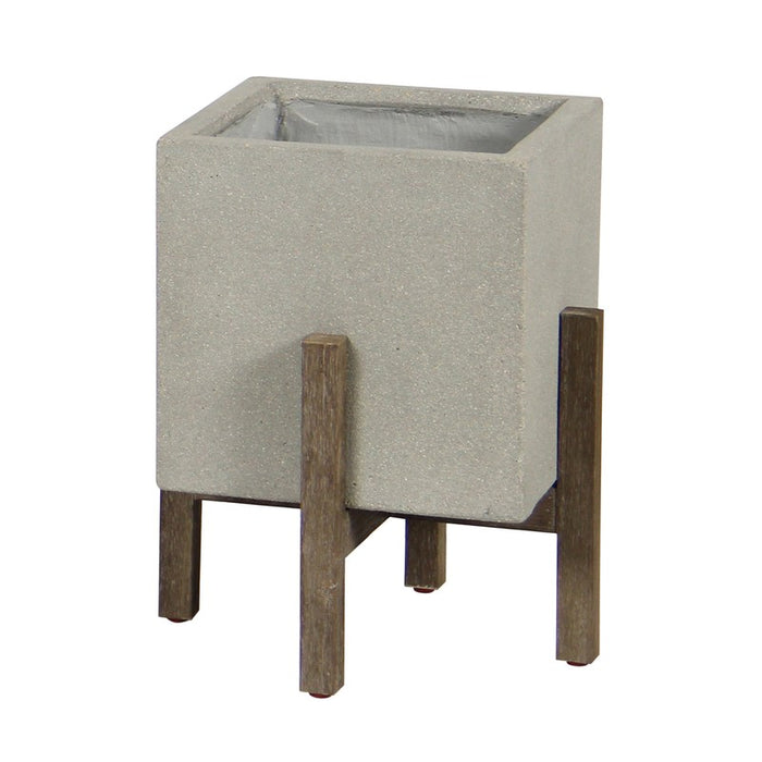Square Standing Planter - Natural