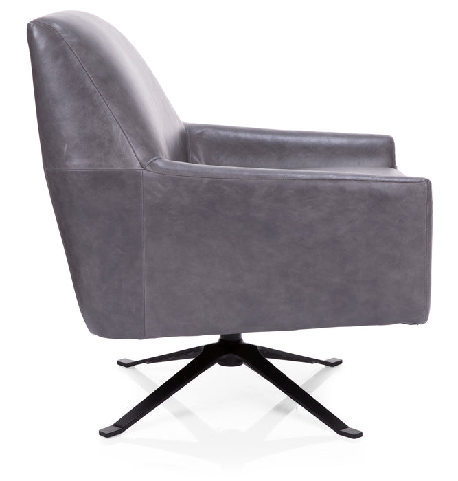 3097 Leather Swivel Accent Chair