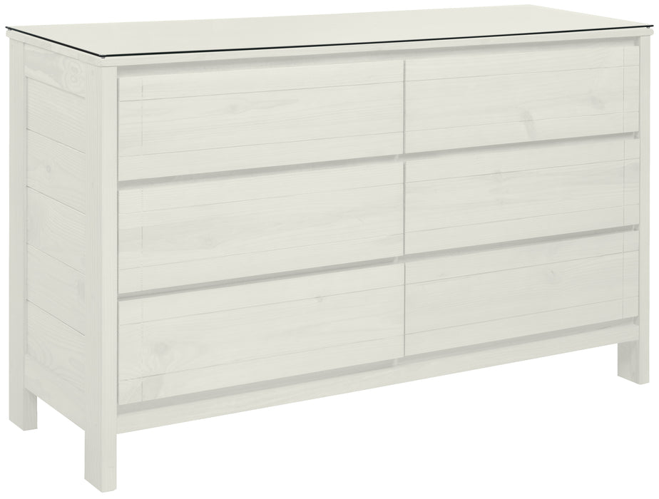 WildRoots 6 Drawer Dresser in Cloud Finish