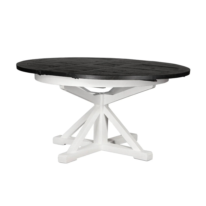 Irish Coast 47" Round Extension Dining Table (Ink) w/ 6 Chairs