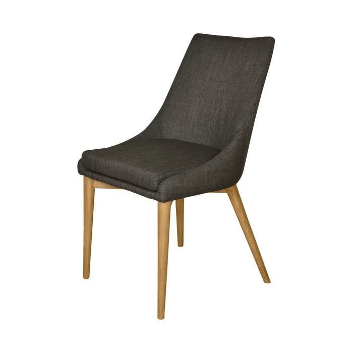 Fritz Dark Grey Dining Chair w/Natural Legs
