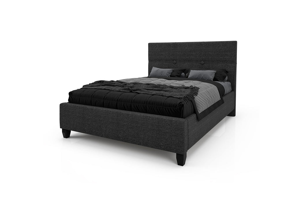 London King Upholstered Platform Bed (Colour Not As Shown)