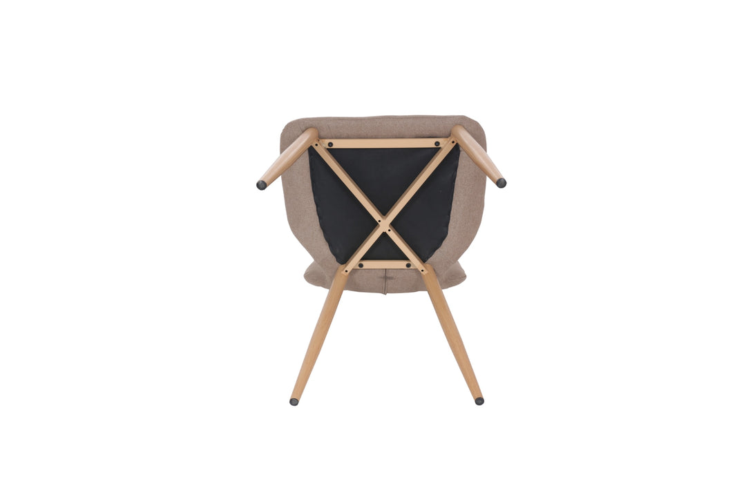 Modern Match Dining Chair in Light Beige