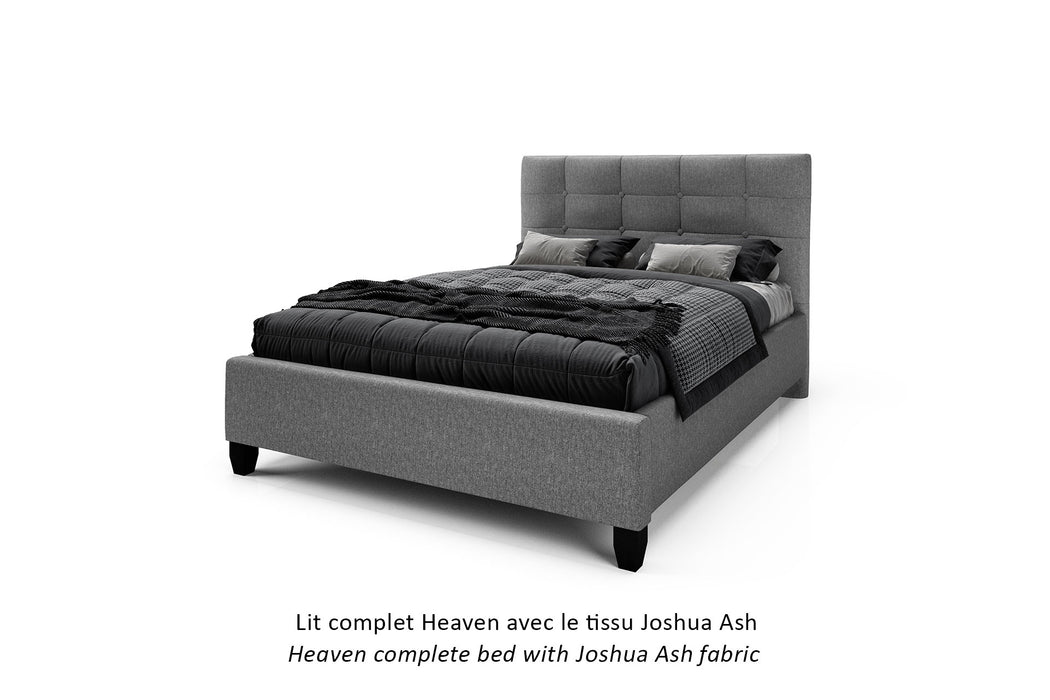 Heaven Queen Upholstered Platform Bed (Ash)