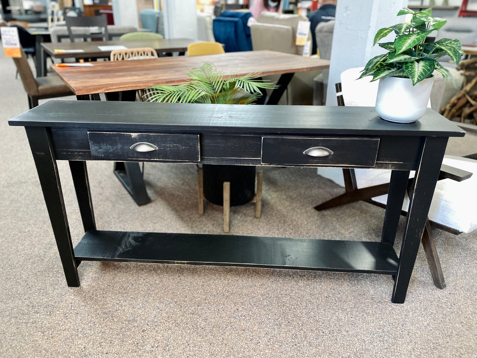 Double Banff Console Table in Vintage Black