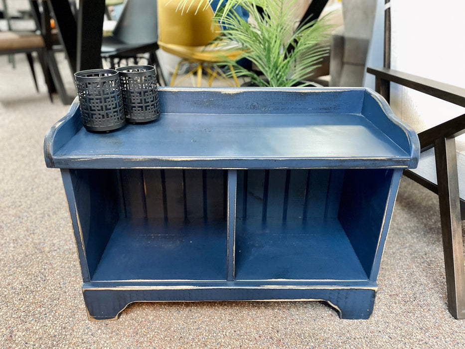 2-Cube Cubby Bench in Vintage Navy/Black