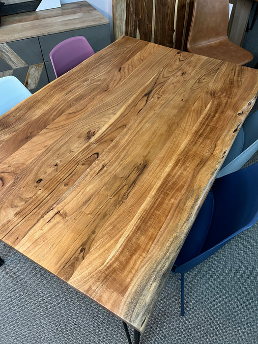 55" Live Edge Dining Table in Natural Acacia
