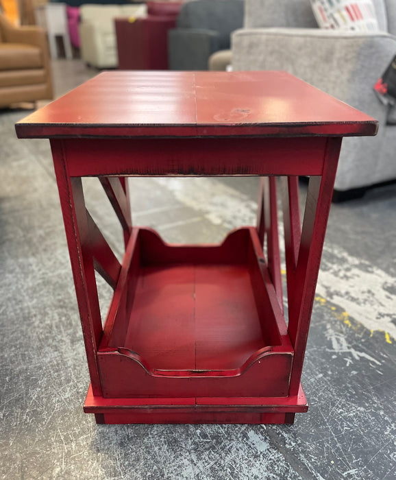 Pet Bed End Table in Vintage Berry/Black