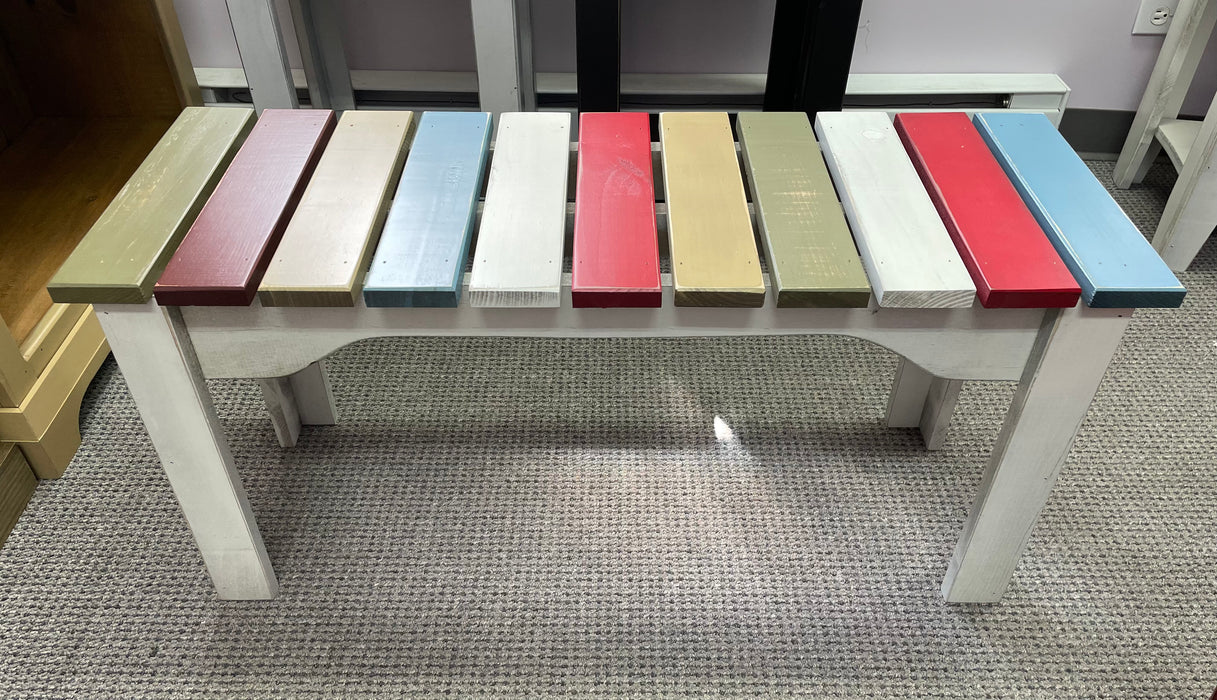 Slat Bench Multi-Coloured