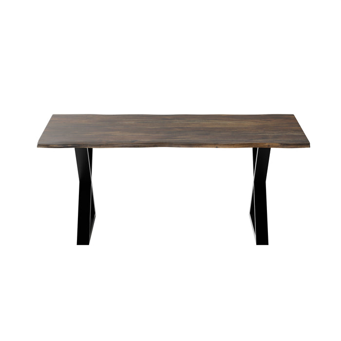 67" Live Edge Dining Table in Walnut Finish (Refurbished)