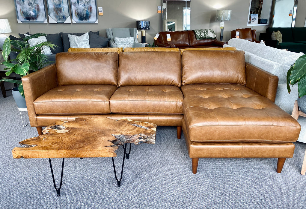Marco 2 Pc. Leather Sectional w/Reversible Chaise