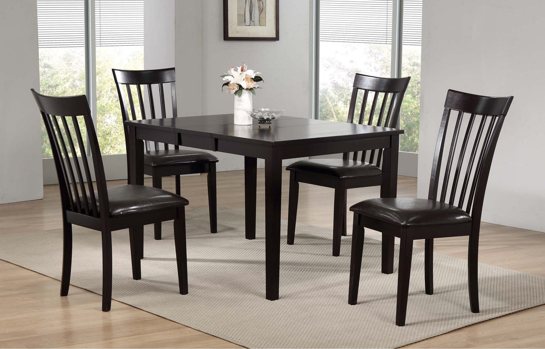 Delfini - Dining Table/4 Chair Set in Expresso