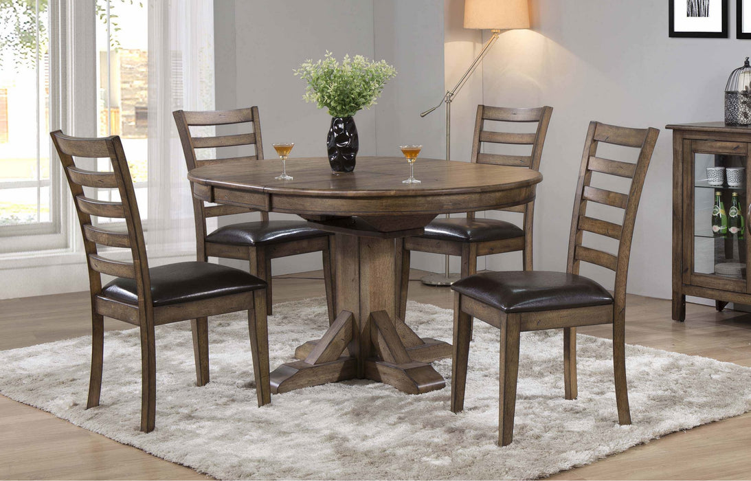 Newport Round Pedestal Dining Table/4 Chair Set