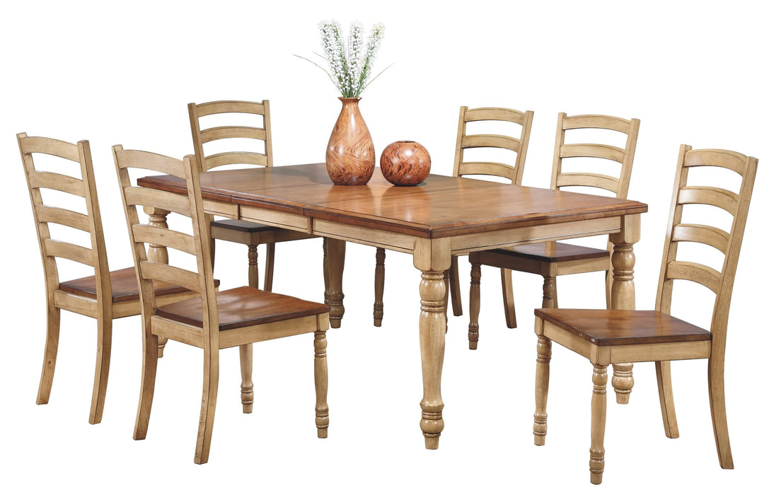 Quaint Retreat Leg Dining Table w/6 Chairs