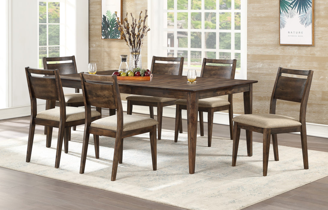 Zoey 60"/78" Extension Dining Table/6 Chair Set